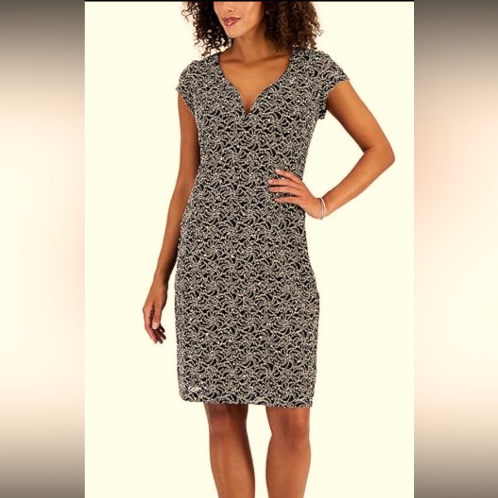 Connected Apparel Bodycon Sequin Cocktail Dress Size 16